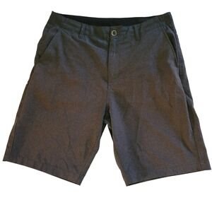 Volcom Hybrid Shorts Mens 34 Charcoal Gray Heathered Quick Dry Boardshorts H5066
